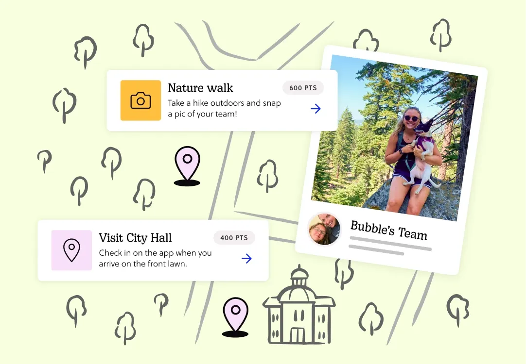 Get your community moving with outdoor photo and location-based Missions on the map