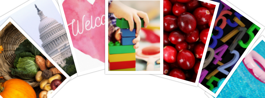 Collage of school images and fall-themed images