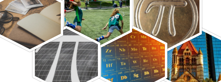 Collage of school subject images