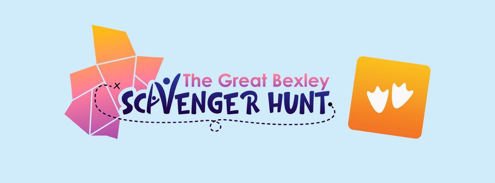 a duck foot print and a text that says, 'The Great Scavenger Hunt'