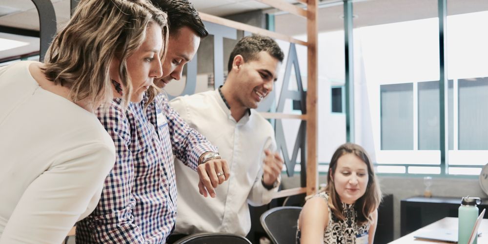 teachers gathered in staff room