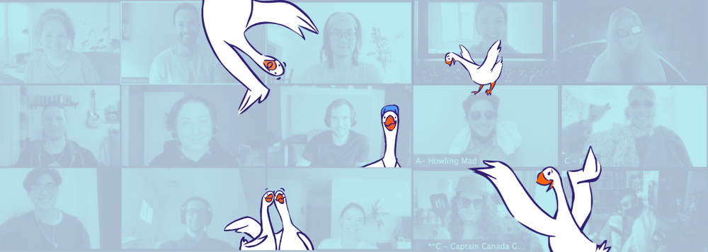 The GooseChase team on Zoom