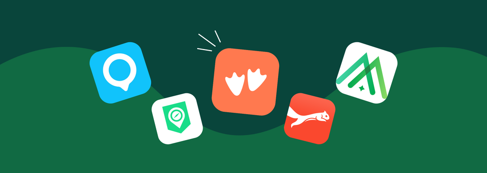 mobile app icons and goosechase logo