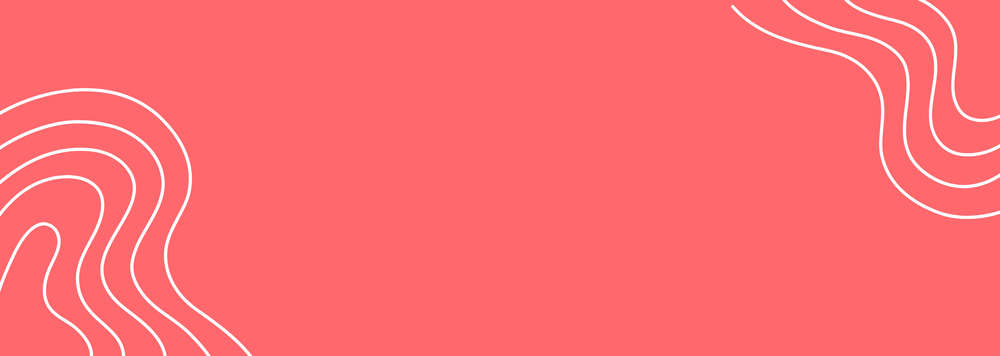 White wavy lines on a red background