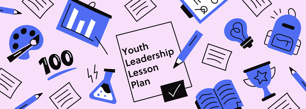 A collage of school-related items like tests, beakers, backpacks, and pencils