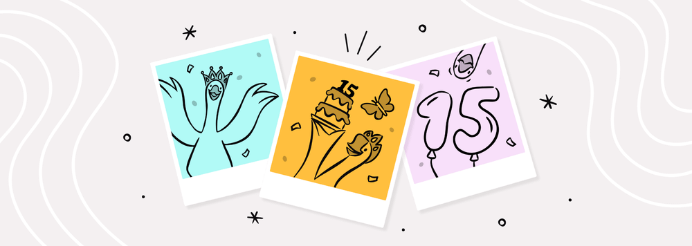 illustration of polaroids from a Goose's Quinceanera