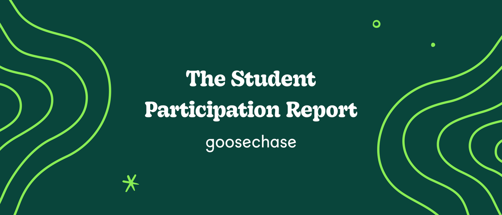 the hero image for the new Goosechase K-12 participation report