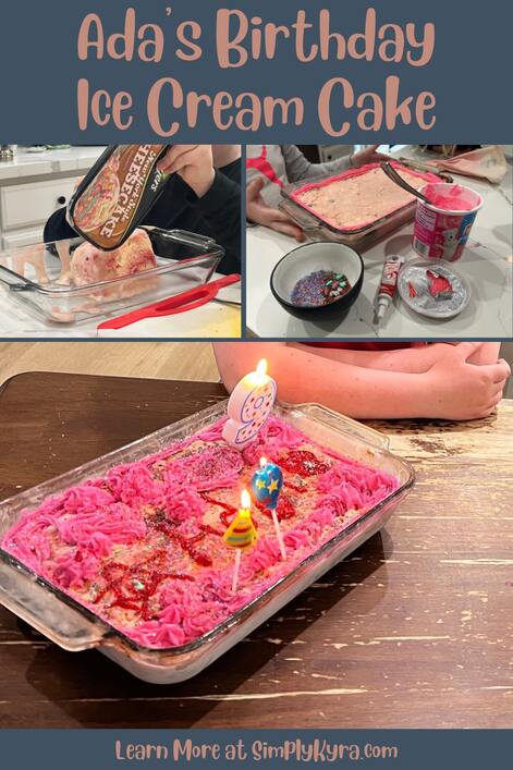 Pinterest geared image showing my post title, images from below, and my main URL.