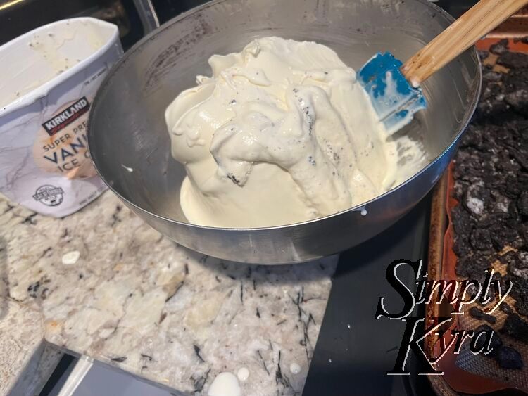 Bowl of softening ice cream.