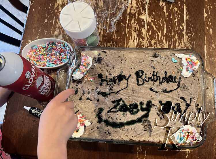 A gooby Happy Birthday and Zoey's additions and we were good to go.