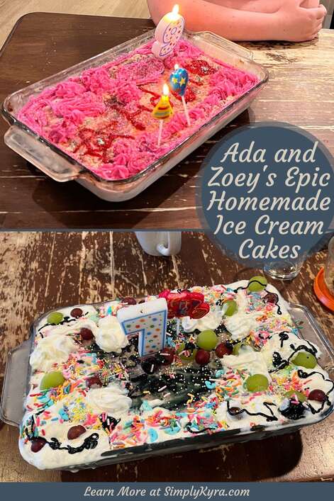 Pinterest geared image showing my post title, images from below, and my main URL.