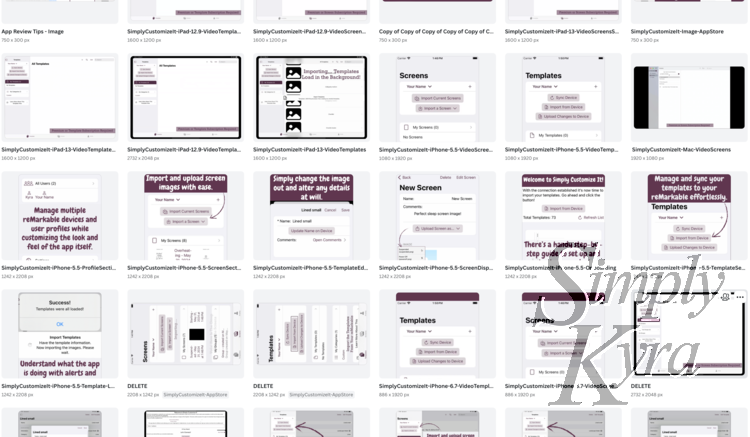 Screenshot taken of the project section of my Canva page.