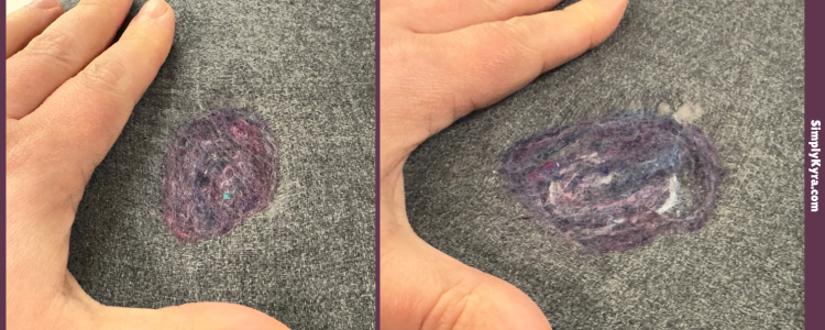 Collage of two smudged patches. 