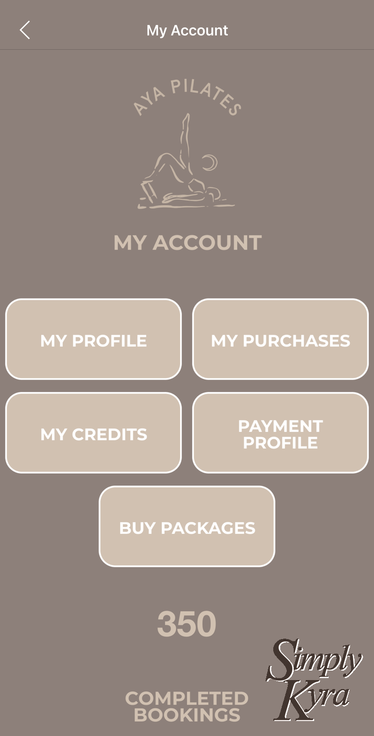 View from "My Account" as it is now with 350 classes tracked.