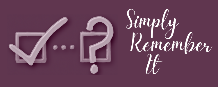 Logo of the app on left and the words "Simply Remember It on the right.
