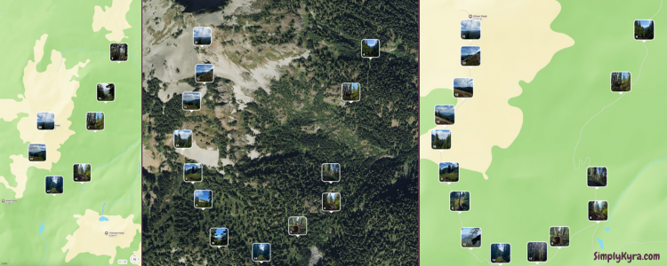 Collage showing the photo app's map.