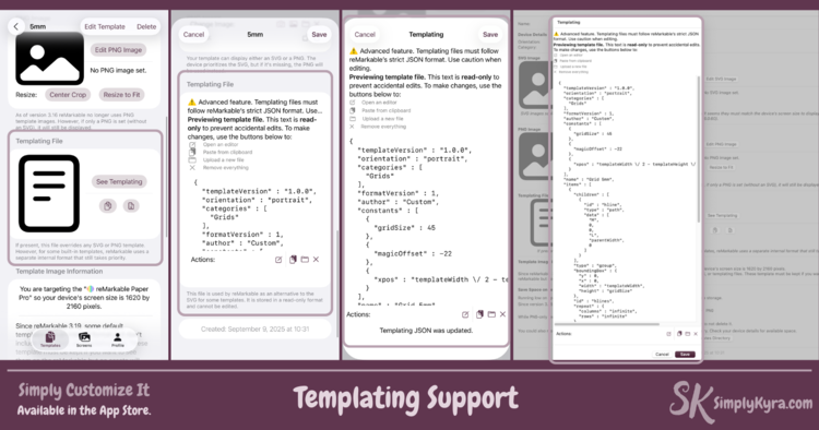 Templating file preview with read-only display.