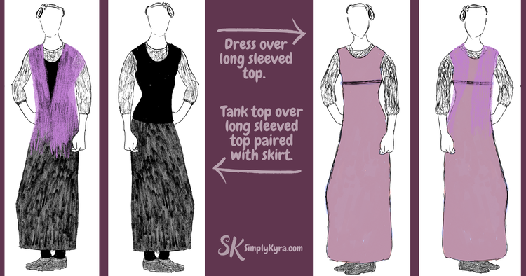 Collage of both final versions with and without the scarf. 