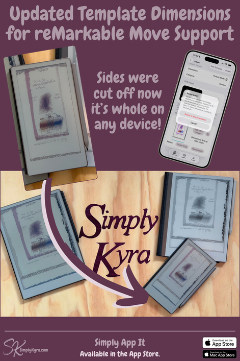 Pinterest geared image showing my post title, images from below, and my main URL.