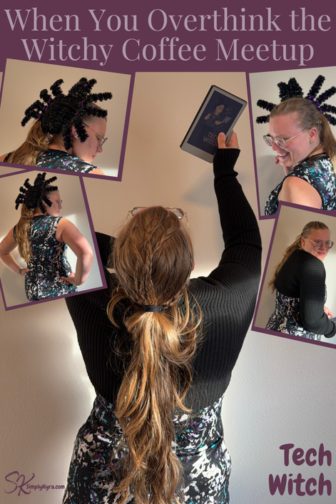 Pinterest geared image showing my post title, images from below, and my main URL.