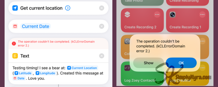 Collage showing the location issue when airplane mode is on. 