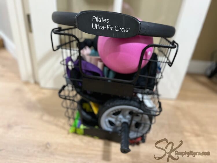 Used two kitchen baskets from Costco to organize the extra tools when I wasn't using them.