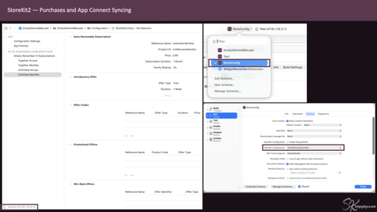 When using subscriptions the config file is handy. Here you can see the sync button along with the schema place to add the config to the build. 