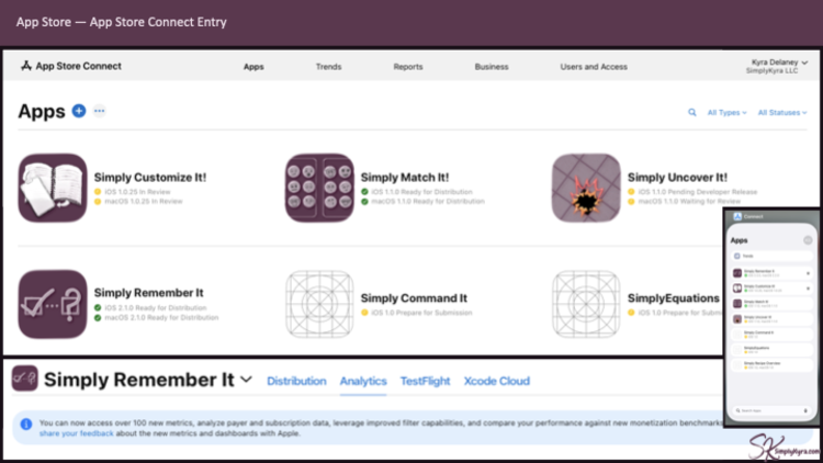 When you go to App Store Connect whether website or app you can see all your uploaded apps.