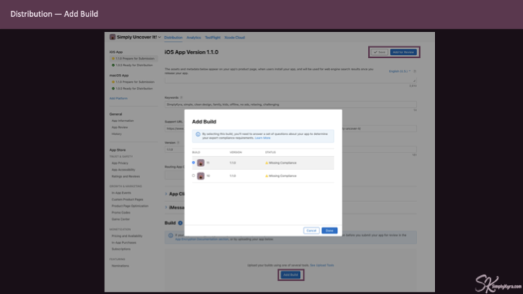 Adding the build to the distribution is easy. Once it's available the button appears, you pick your build, and, lately, it mentions this countries it's going out to. 