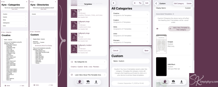 Two screenshots on the left showing the pre-published way and four on the right showing how it now looks.
