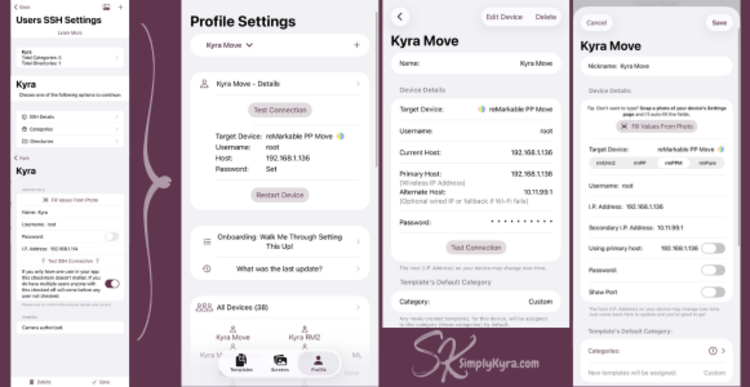 One screenshot on the left showing the pre-published way and four on the right showing how it now looks.