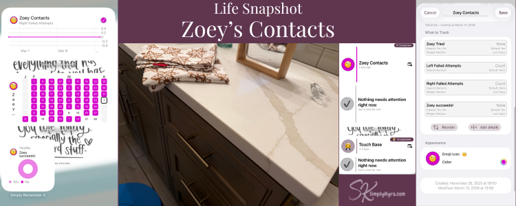 Life Snapshot: Zoey's Contacts