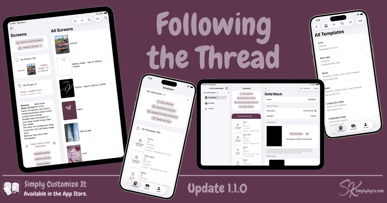 Simply Customize It 1.1.0: Following the Thread