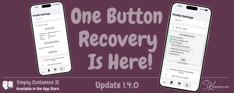 Simply Customize It 1.4.0: One Button Recovery Is Here