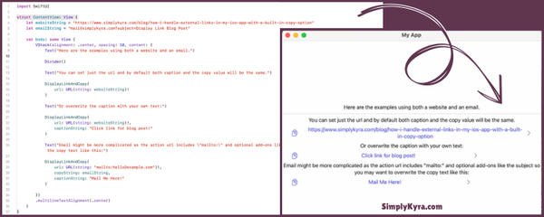 How I Handle External Links in My iOS App with a Built-In Copy Option
