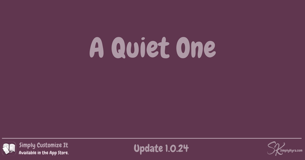 Simply Customize It 1.0.24: A Quiet One