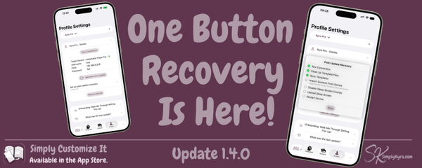 Simply Customize It 1.4.0: One Button Recovery Is Here