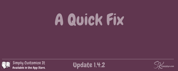 Simply Customize It 1.4.2: A Quick Fix