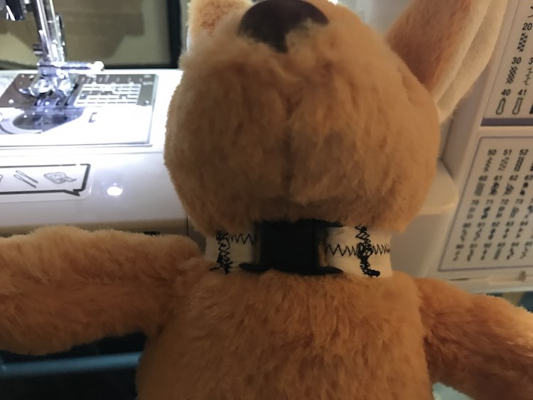 Also made a collar for the kangaroo.