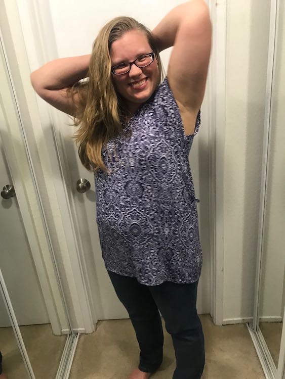 Loving how much smaller the armholes are.