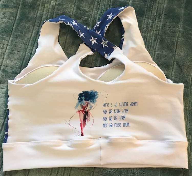 And the back of the brazi with the criss cross straps... and Wonder Woman.