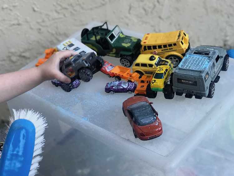 Just a chalk paint job happening... and then a good brushing.