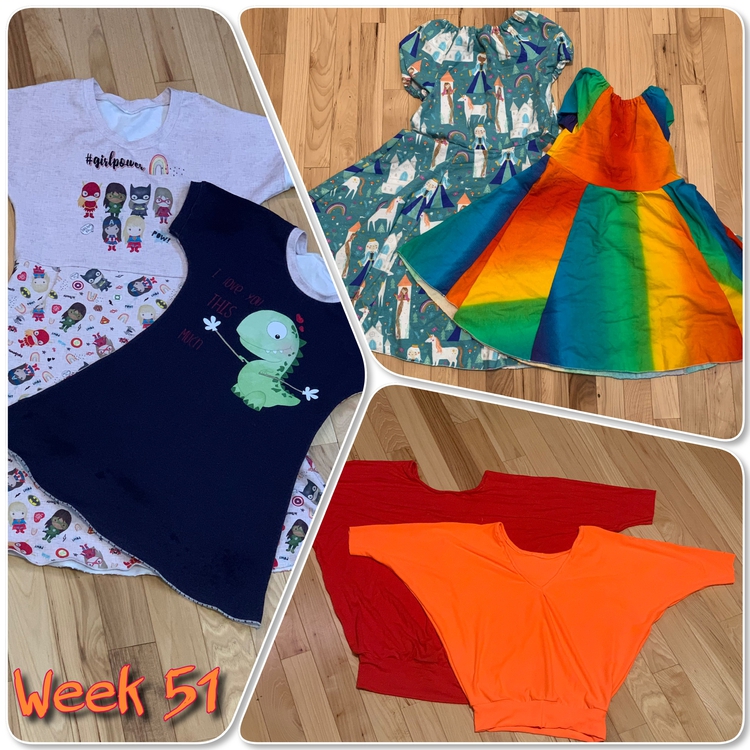 Image shows a collage of three images with the text saying "week 51" at the bottom left. The left image shows two SUAT Magnolias, top right shows two nightgowns, and at the bottom right are two Firecrackers.