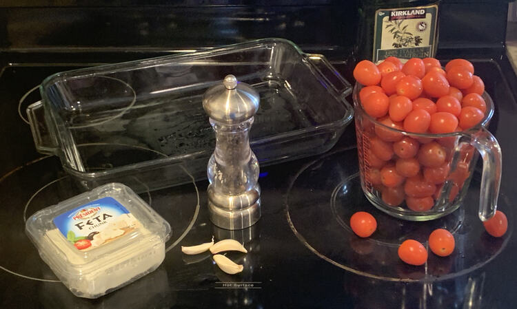 All the ingredients laid out.