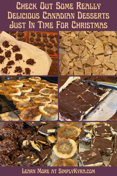 Pinterest-geared image showing the post's title, my main URL, and a collage of five images showing the desserts. All images can also be found below.