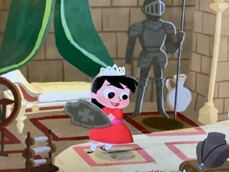 Image is a screenshot of the video in the Homer app where Princess Skateboard is assembling her skateboard.