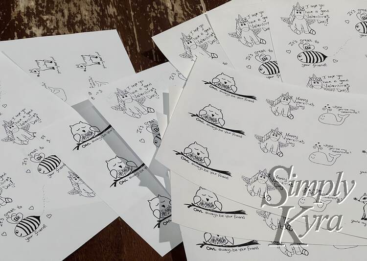 The first, second, and final draft of the printing process... so the image shows many of the printed pages laid out on a table.