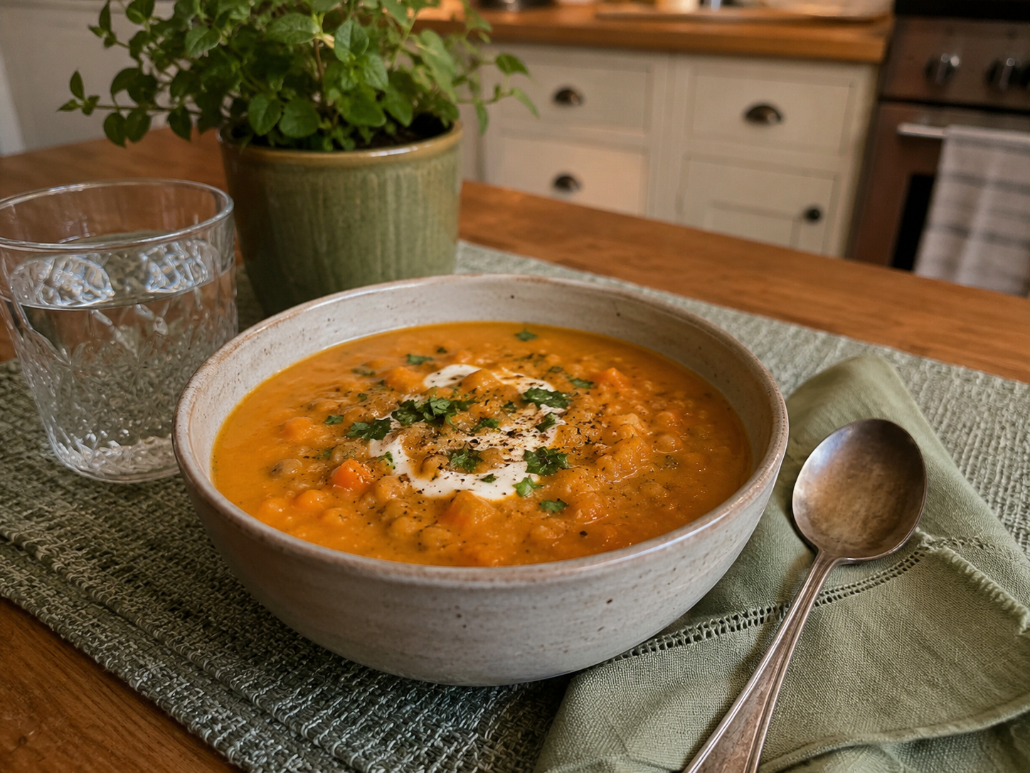 Sweet Potato & Lentil Soup for Seniors