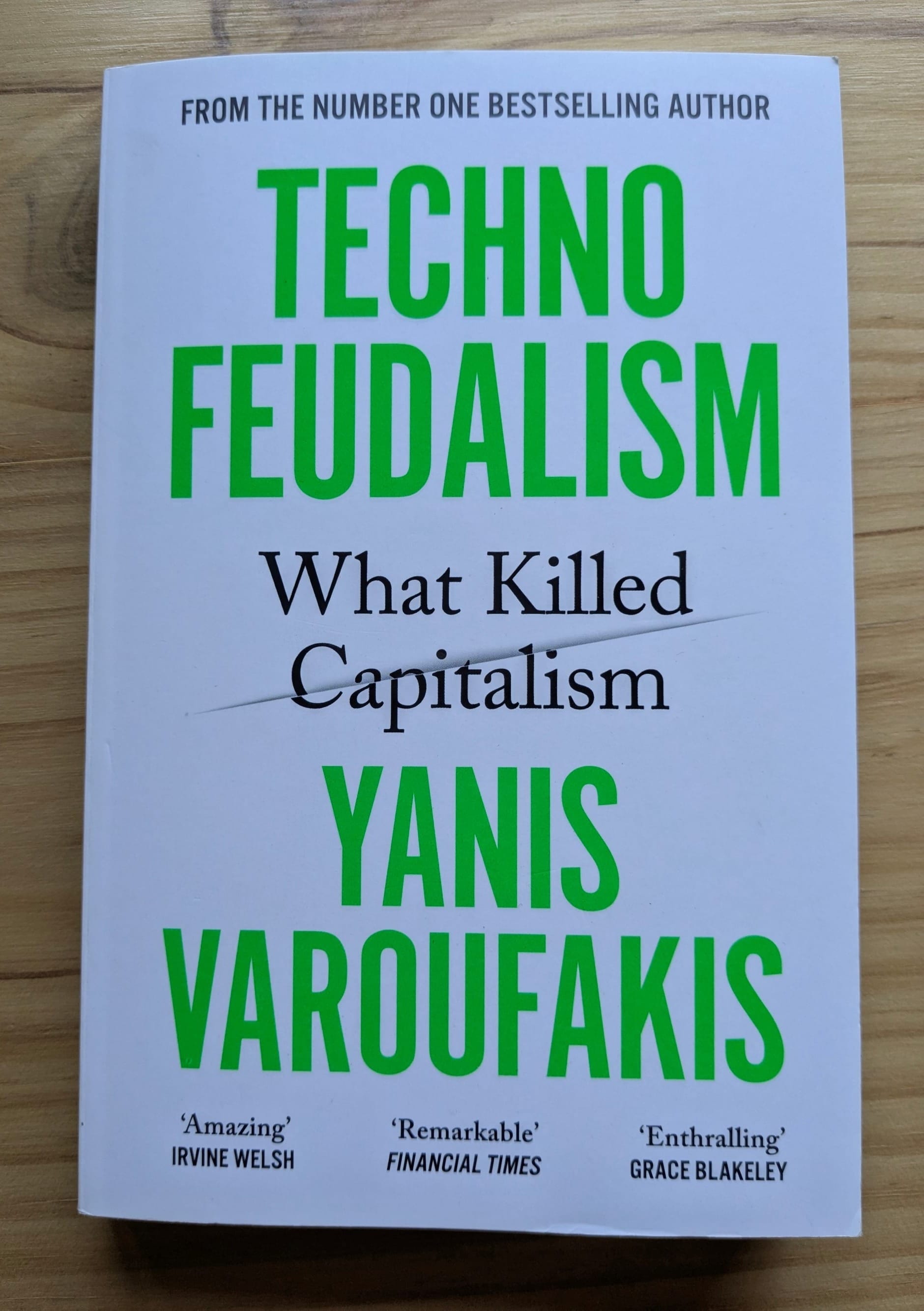 Techno Feudalism - What Killed Capitalism by Yanis Varoufakis, book cover