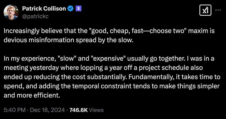 The dangers of simplistic views on the Speed versus Quality tradeoff